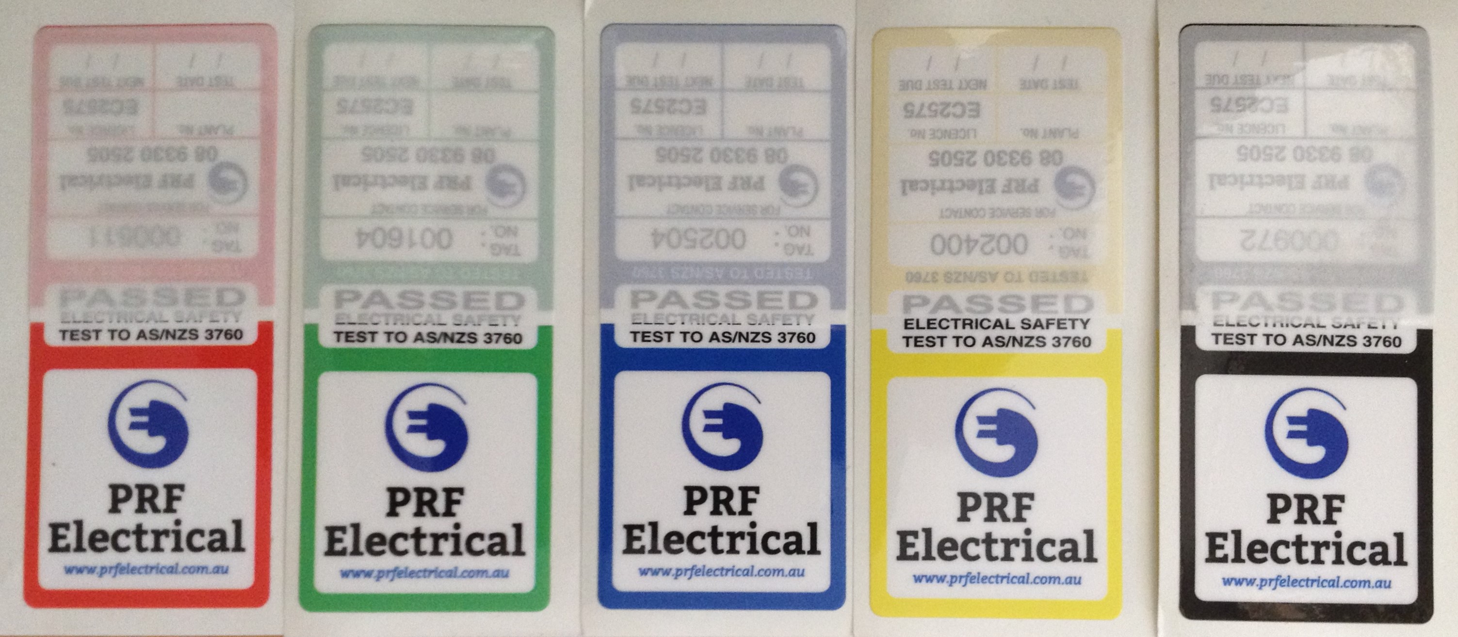 Electrical equipment and tools testing and tagging PRF Electrical